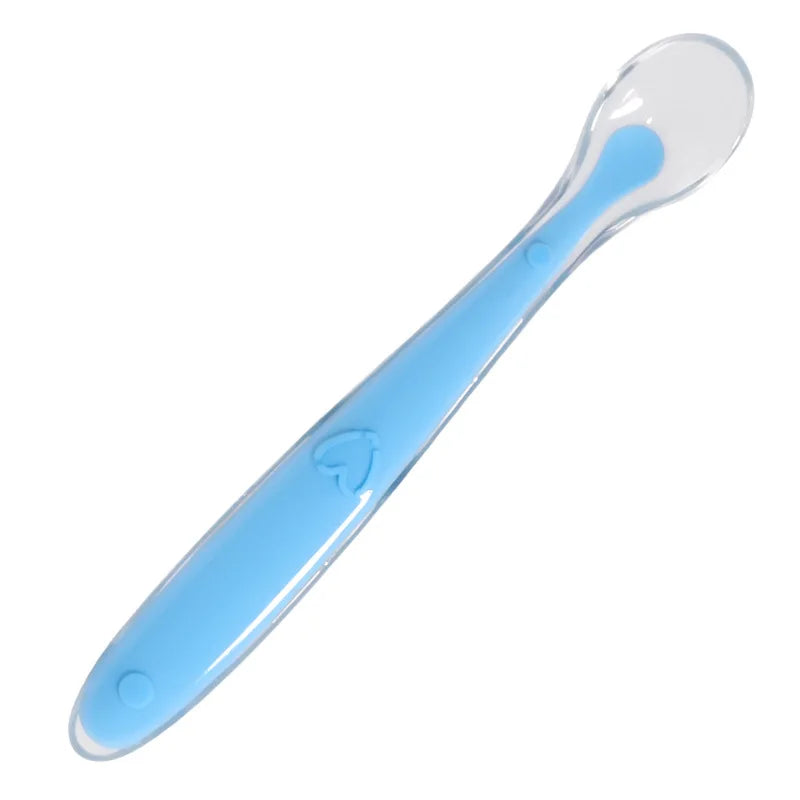 Soft Silicone Baby Feeding Spoon – Gentle Training Spoon for Infants, Toddlers & Baby-Led Weaning