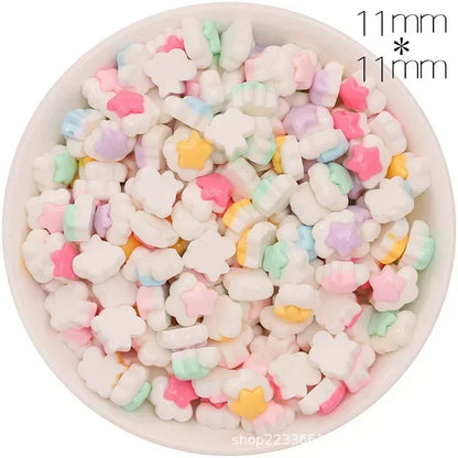 30/300pcs Mini Breloques en Résine Bonbon Fleur Amour – Mignons Accessoires de Bricolage pour Nail Art, Barrettes à Cheveux, Scrapbooking, Bijoux Faits Main et Projets Créatifs pour Enfants