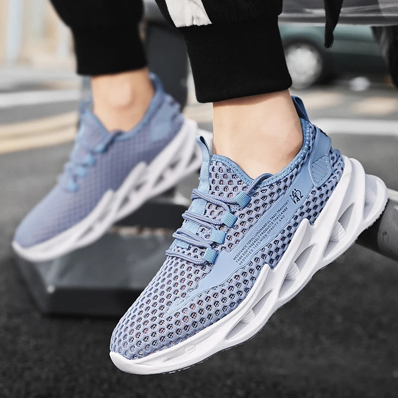 Men's Breathable Mesh Running Sneakers Lightweight Casual Walking & Tennis Shoes