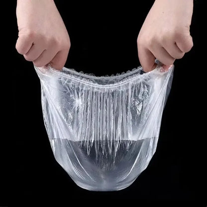 500/10pcs Disposable Food Storage Covers – Elastic Plastic Bowl Covers, Kitchen Food Preservation Film Bags, Stretchable Plate Covers & Vacuum Storage Bags for Fresh Keeping