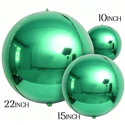 Globos metálicos redondos de aluminio 4D – Decoraciones para fiestas de cumpleaños, bodas y revelaciones de género en oro rosa y plata