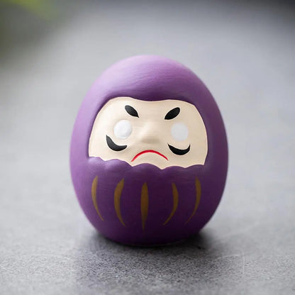 Japanese Daruma Doll Figurine – Traditional Ceramic Lucky Fortune Charm, Miniature Home Decor Ornament & Cultural Gift