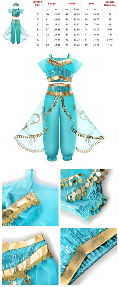 Vestido de disfraz de princesa para niña – Traje de fiesta de cuento de hadas para Halloween, carnaval y regalos de cumpleaños