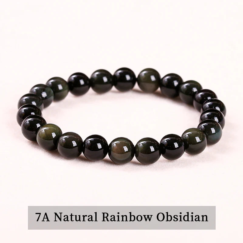 Pulsera de Cuentas de Piedra Natural – Pulsera de Gemas de Amatista, Ojo de Tigre, Cuarzo Cristal y Ágata para Mujeres y Hombres, Regalo de Joyería de Energía Reiki
