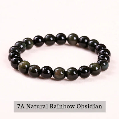 Pulsera de Cuentas de Piedra Natural – Pulsera de Gemas de Amatista, Ojo de Tigre, Cuarzo Cristal y Ágata para Mujeres y Hombres, Regalo de Joyería de Energía Reiki