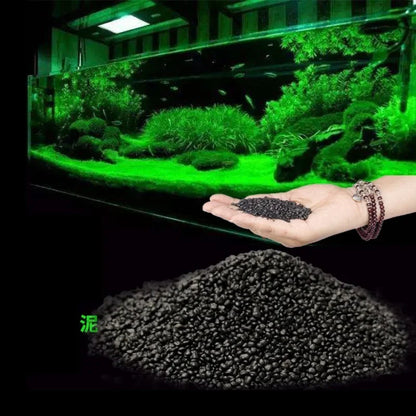 500g Aquarium Plant Substrate Soil – Black Clay Gravel for Fish Tanks, Aquatic Plants, Moss & Natural Planted Aquarium Landscaping