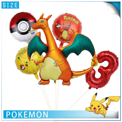 Pokémon 3D Foil Balloon – 32inch Charizard Digital Balloon for Children’s Birthday Party Decorations, Baby Shower & Party Supplies
