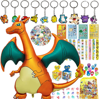 Pokémon Birthday Party Decorations – Huge Charizard & Pikachu Aluminum Foil Balloons for Kids Party Supplies & Guest Gifts