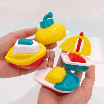 Baby Bath Toys Soft Rubber Floating Car, Boat & Plane Water Squeeze Toys for Toddlers