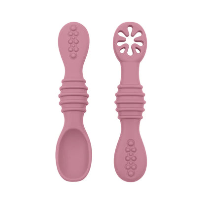 Lot de cuillères d'alimentation en silicone pour bébé – Cuillère douce à double embout pour purées, céréales de riz et sevrage autonome