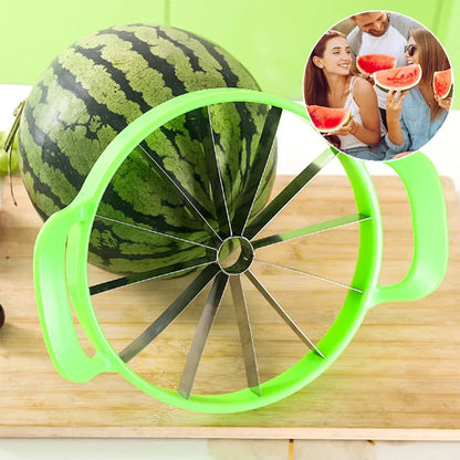 Manual Watermelon Slicer Cutter – Stainless Steel Labor-Saving Fruit Slicing Tool, Large Fruit Divider for Watermelon & Melons, Kitchen Gadget