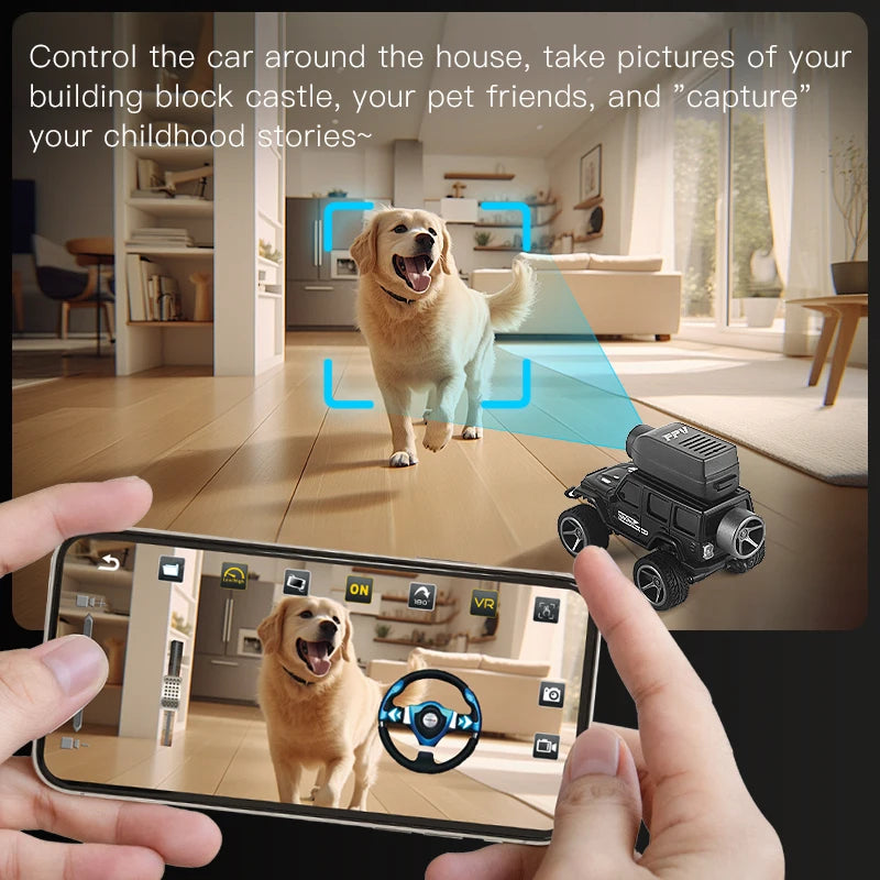 1:64 Mini RC Car with Camera – 2.4G Remote Control Racing Stunt Car with WiFi App Control for Kids
