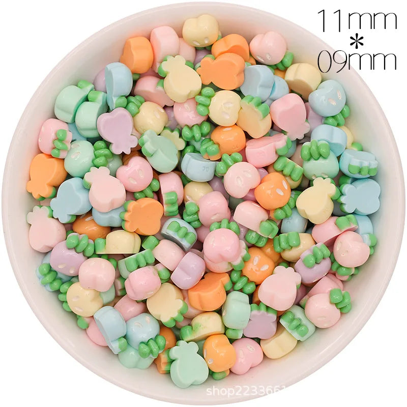 30/300pcs Mini Breloques en Résine Bonbon Fleur Amour – Mignons Accessoires de Bricolage pour Nail Art, Barrettes à Cheveux, Scrapbooking, Bijoux Faits Main et Projets Créatifs pour Enfants