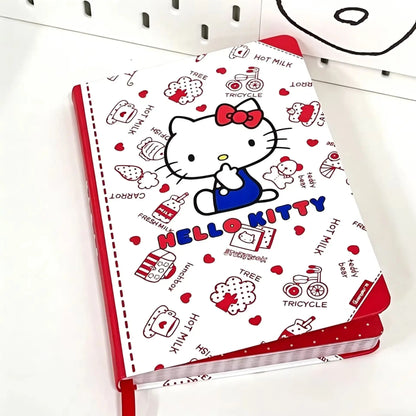 Sanrio 80-Page Notebook – Soft Leather Cover Cute Stationery Planner for School Supplies & Daily Use