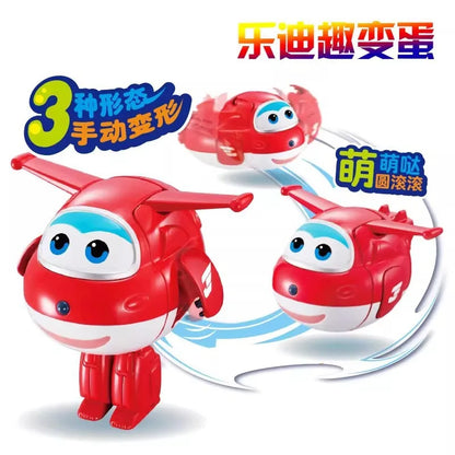 Auldey Super Wings Transforming Egg Robot Toy – Original Action Figure Collectible Model for Boys & Girls, Kids' Gift