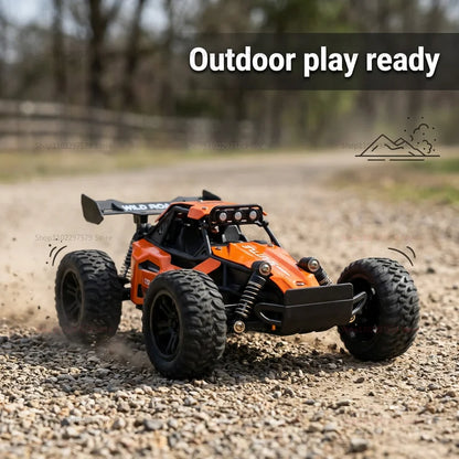 Camión Monstruo RC 4x4 a Escala 1:16, 20 KM/H, Coche Teledirigido con Carrocería de Aleación, Faros LED y Juguete de Carreras Todoterreno de 2.4GHz para Niños
