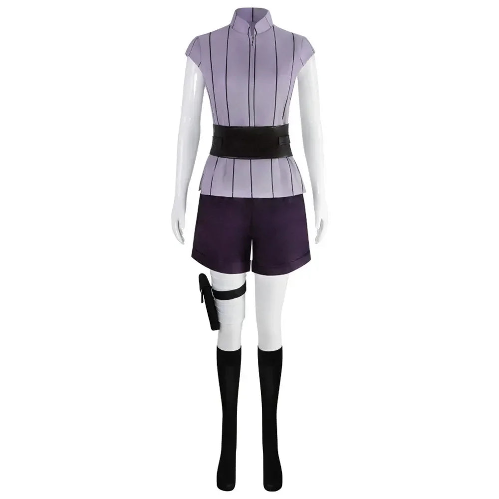 Hinata Hyuga Cosplay Costume – Anime Ninja Outfit (Halloween Party Performance Set)