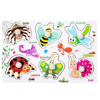 Jouet de puzzle en bois Montessori pour bébé – Jeu d'apprentissage éducatif pour les tout-petits de 1 à 3 ans, activité de développement cérébral d'association de formes pour enfants, cadeau d'anniversaire et jouet d'apprentissage précoce