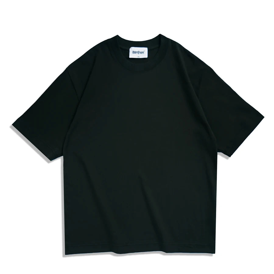 WAVLATII T-shirt unisexe oversize marron, décontracté d'été, streetwear coréen, haut basique uni pour femmes et hommes.