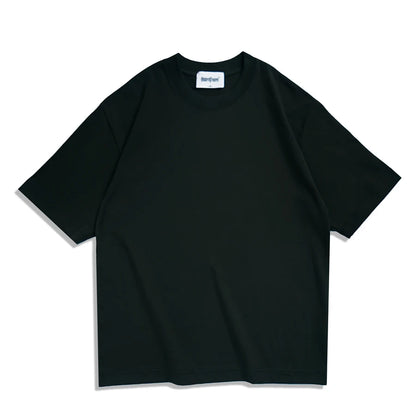 WAVLATII T-shirt unisexe oversize marron, décontracté d'été, streetwear coréen, haut basique uni pour femmes et hommes.