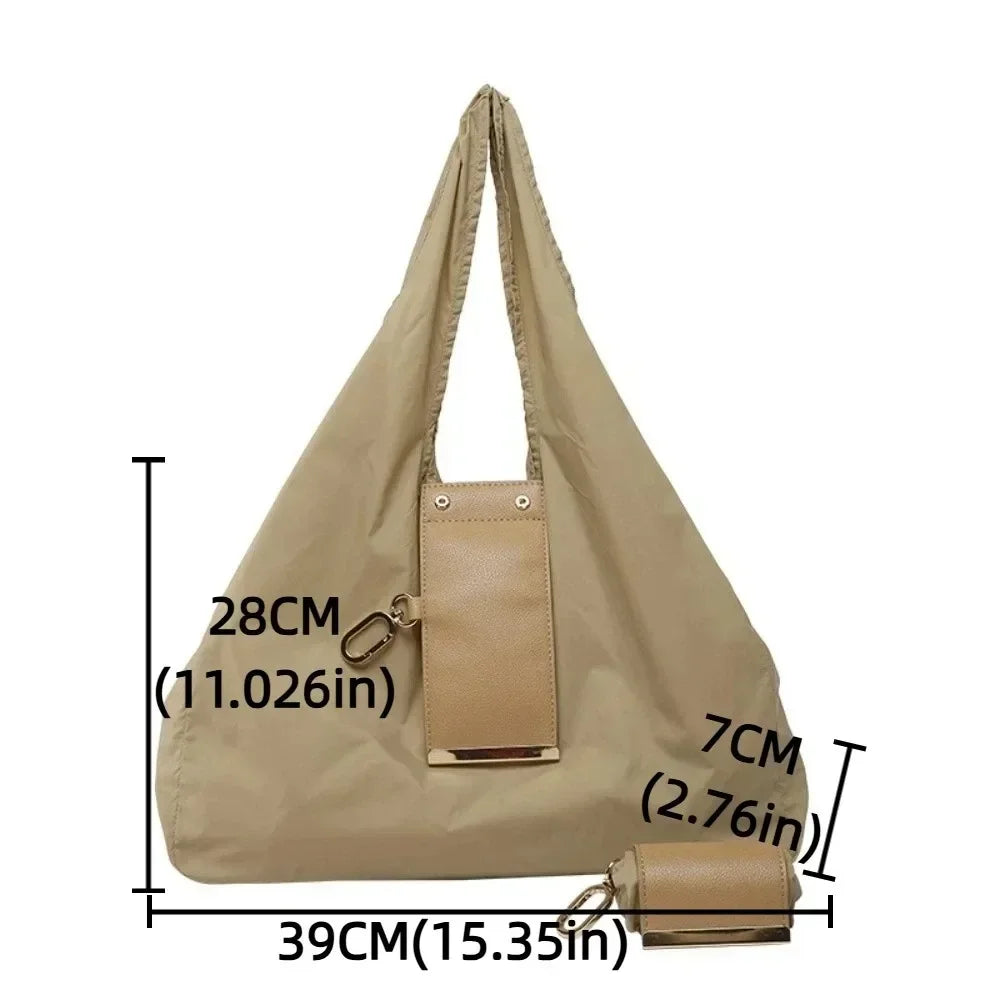 Reusable Mini Keychain Tote Bag – Lightweight Foldable Large-Capacity Shopping Bag, Expandable Eco-Friendly Reusable Carry Bag