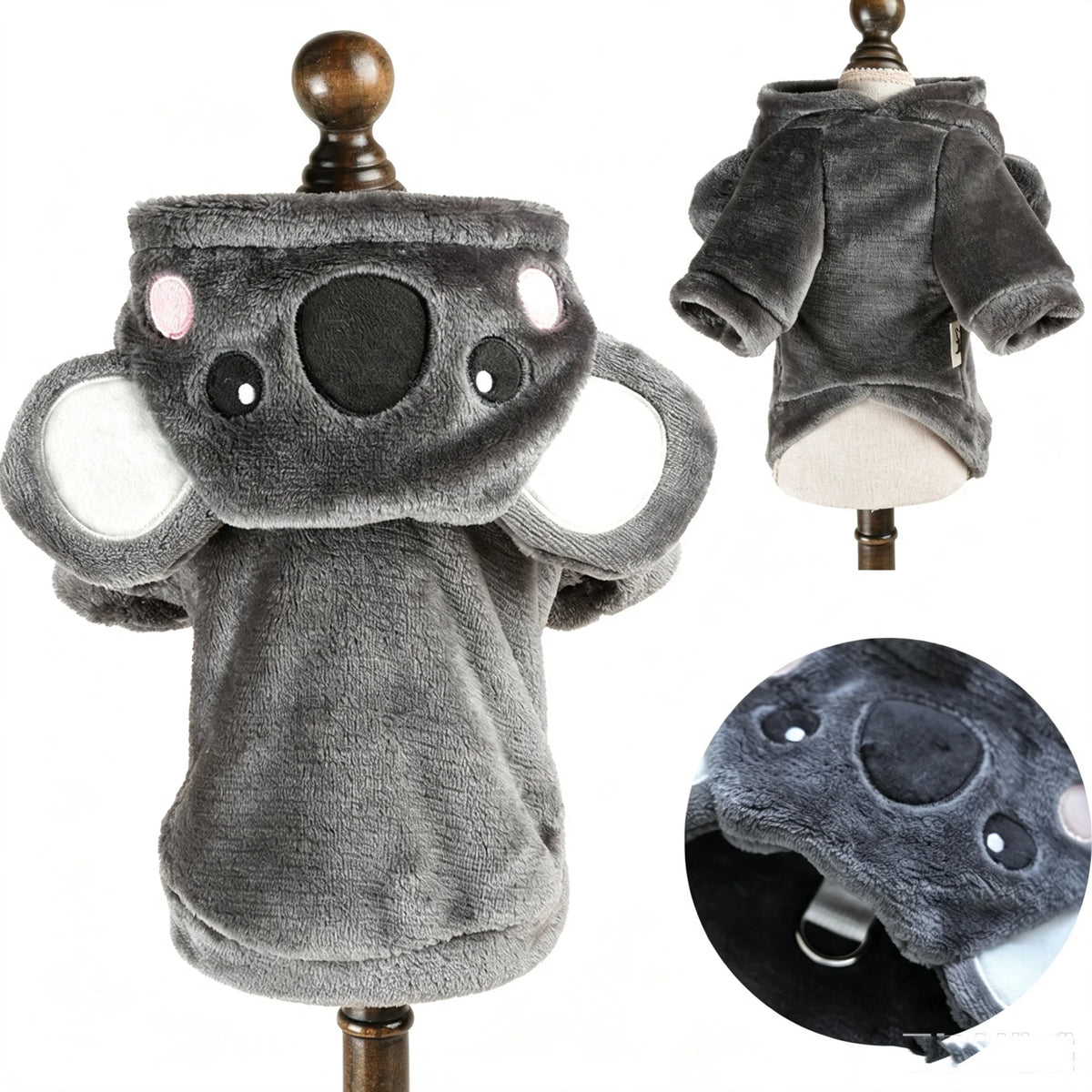 Funny Halloween Costume for Small Dogs – Warm Fleece Cosplay Coat & Jacket for Corgi, French Bulldog, Puppies & Medium Pets, Halloween Outfit