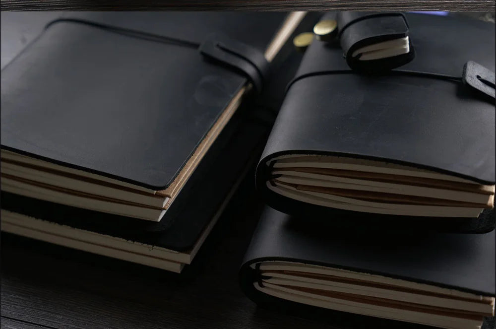 Genuine Leather Refillable Travel Journal – Handmade Retro Diary, Sketchbook & Notebook