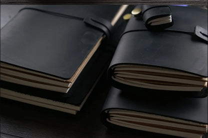 Genuine Leather Refillable Travel Journal – Handmade Retro Diary, Sketchbook & Notebook
