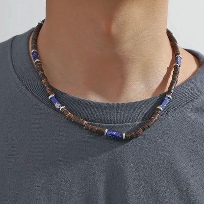 Bohemian Leather Bracelet for Men – Hand-Woven Wooden Bead Charm Bracelet | Vintage Fashion Jewelry Gift for Him