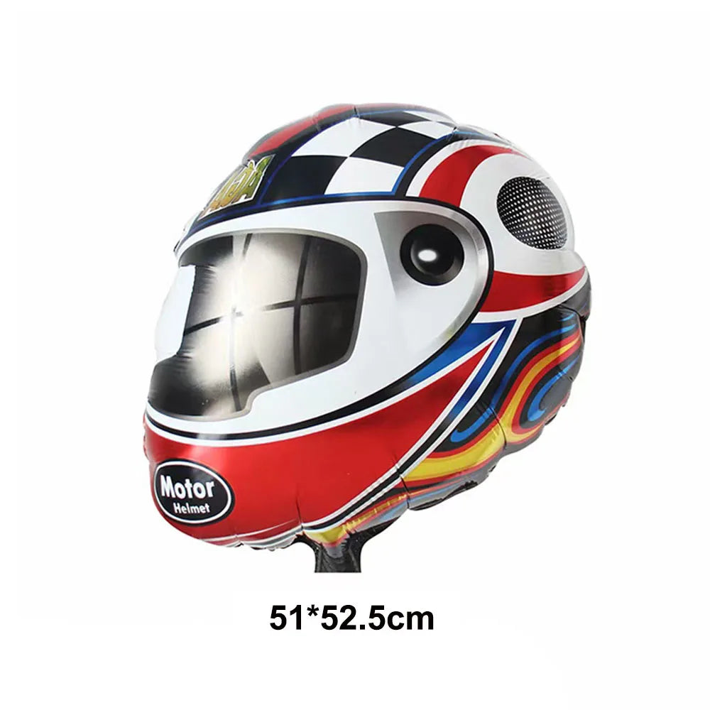Racing Car Birthday Party Decorations – Race Car, Tire Wheel, Traffic Cone & Checkered Balloons for Kids' Racing-Themed Parties