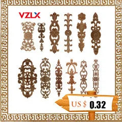 Appliques décoratives en bois moulé – Boiseries murales sculptées pour meubles, armoires, coins et décoration intérieure