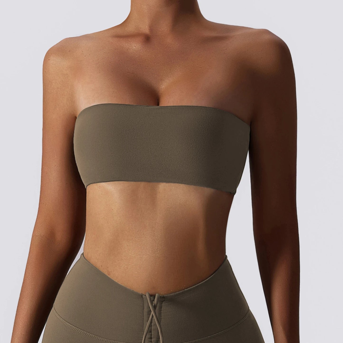 Women’s Strapless Sports Bra – Quick-Dry Tube Top Fitness Yoga Gym Chest Wrap Activewear