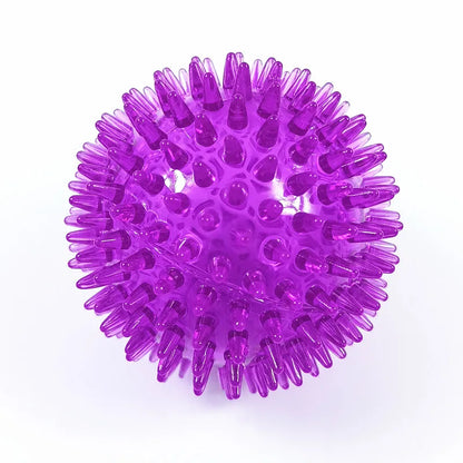 Juguete para perros con pelota chirriante de TPR, mordedor para limpiar los dientes para perros, gatos y cachorros, juguete interactivo de entrenamiento