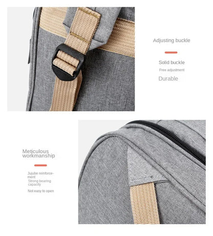Sac à langer de grande capacité pour bébés avec matelas à langer – Sac à langer de maternité imperméable pour mamans avec rangement pour biberons et lit de bébé