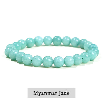 Pulsera de Cuentas de Piedra Natural – Pulsera de Gemas de Amatista, Ojo de Tigre, Cuarzo Cristal y Ágata para Mujeres y Hombres, Regalo de Joyería de Energía Reiki