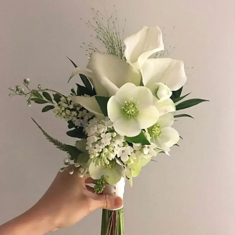 5/10/15/20pcs Real Touch Calla Lily Artificial Flowers – Realistic Faux Calla Lily Bouquet for Wedding Bridal Arrangements, Home Décor & Floral Decoration