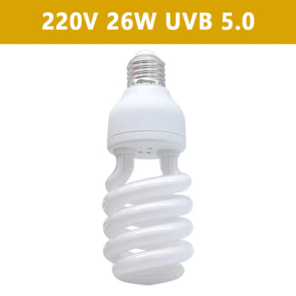 UVB 5.0/10.0 Reptile Heat Lamp Bulb – 13W/26W Energy-Saving UVB Lighting for Terrariums, Turtles, Lizards & Snakes