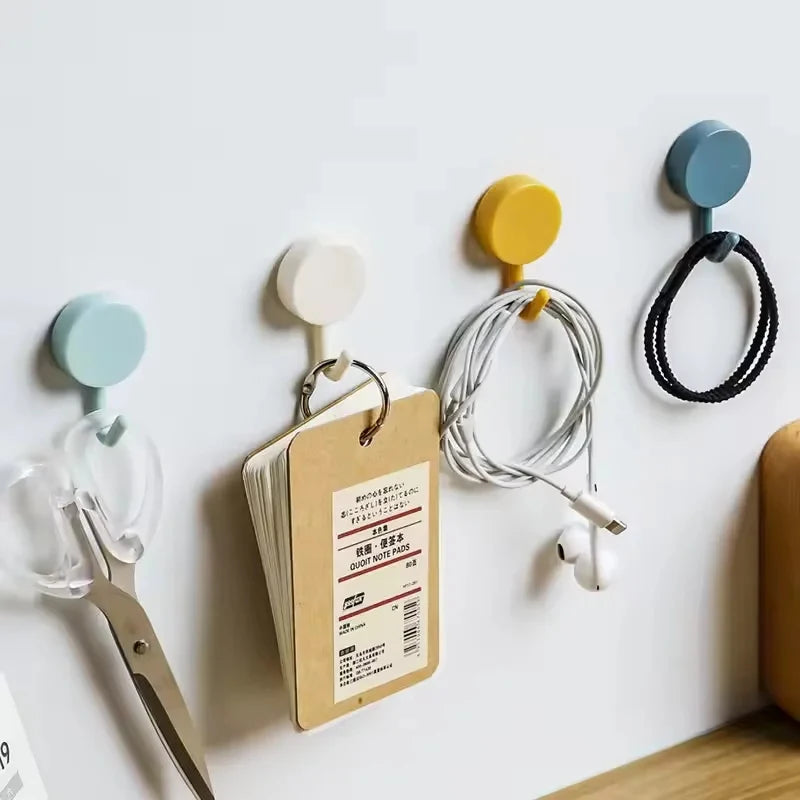 Ganchos de pared autoadhesivos de 5/10 piezas – Ganchos fuertes sin taladro para baño, cocina, puerta, almacenamiento de ropa y toallas