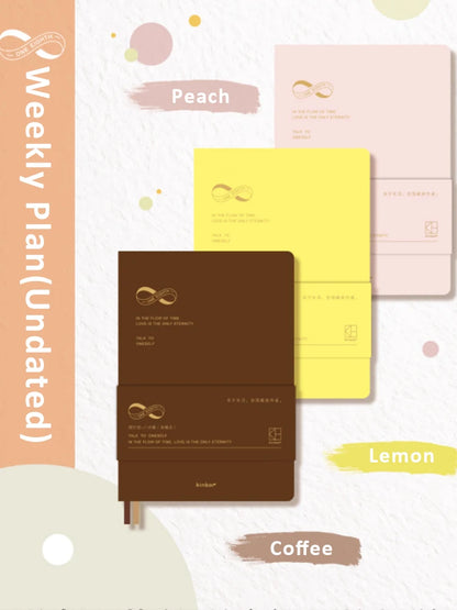 Kinbor Undated Weekly Planner – Portable Daily, Monthly & Schedule Journal Notebook