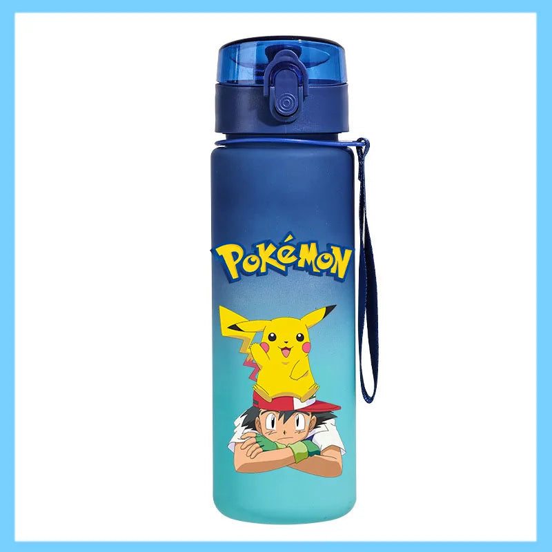 Pokémon 650ml Sports Water Bottle – Pikachu & Eevee Direct Drink Anti-Drip Cup