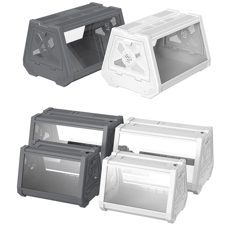 Mini Reptile Terrarium Habitat – Escape-Proof Ventilated Desktop Ecological Tank & Breeding Box for Geckos, Snakes, Frogs & Small Reptiles