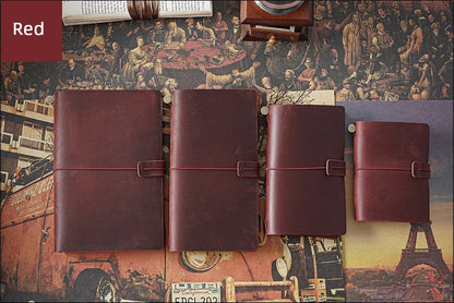 Genuine Leather Refillable Travel Journal – Handmade Retro Diary, Sketchbook & Notebook