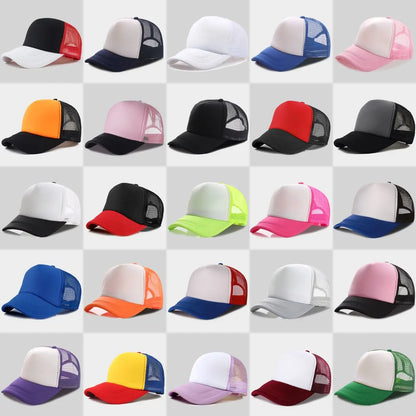 Gorra Trucker de Malla de 5 Paneles con Logotipo Personalizado – Gorra de Béisbol Ajustable para Hombres y Mujeres, Equipos Deportivos y Uso al Aire Libre en Verano