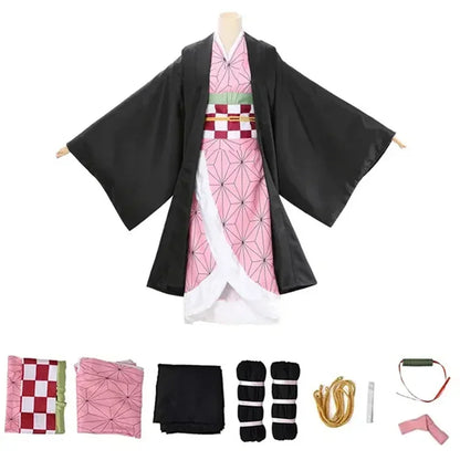 Kamado Nezuko Cosplay Costume – Japanese Anime Uniform Party & Carnival Outfit for Adults, Halloween Roleplay Costume