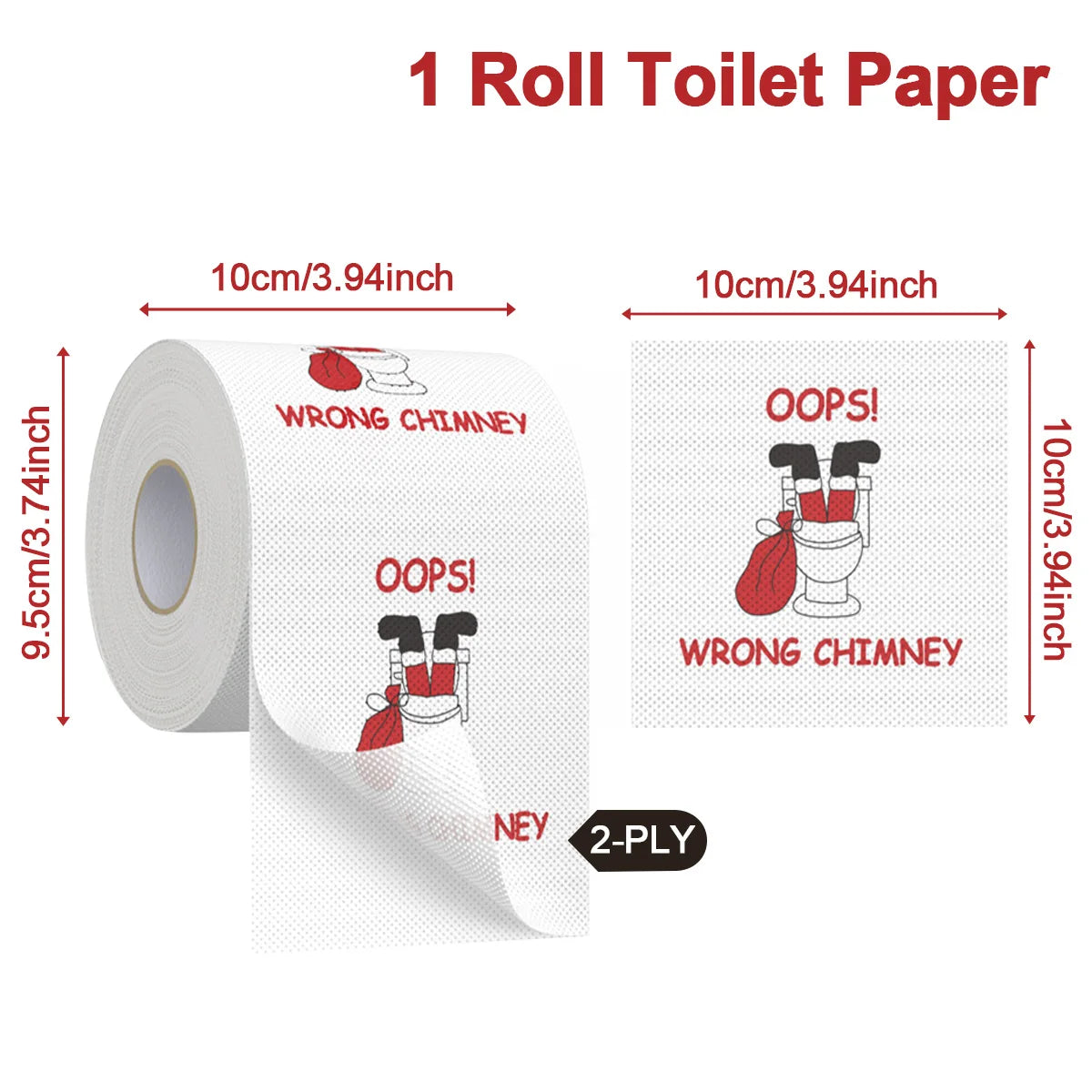 Happy 2026 Christmas Toilet Paper Roll – Festive Xmas Tissue Paper Napkin for New Year Party, Kitchen & Home Decoration