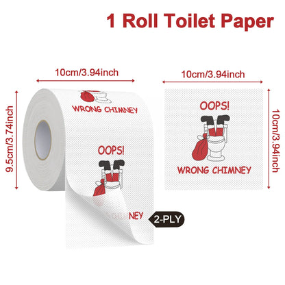 Happy 2026 Christmas Toilet Paper Roll – Festive Xmas Tissue Paper Napkin for New Year Party, Kitchen & Home Decoration