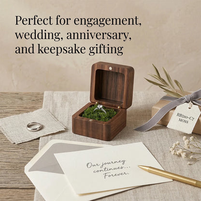 Personalized Wooden Jewelry Box with Custom Engraving for Rings, Earrings, Bracelets, Wedding Proposals & Gift Packaging