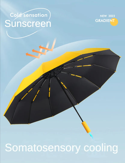 Paraguas Automático Cortavientos de 72 Huesos – Paraguas Grande Plegable para Lluvia con Protección UV para Hombres y Mujeres, Paraguas Impermeable de Alta Resistencia para Exteriores