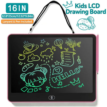 8/11/13/16-Inch LCD Writing Tablet for Kids – Reusable Handwriting Pad, Drawing & Painting Board, Educational Learning Toy for Boys and Girls
