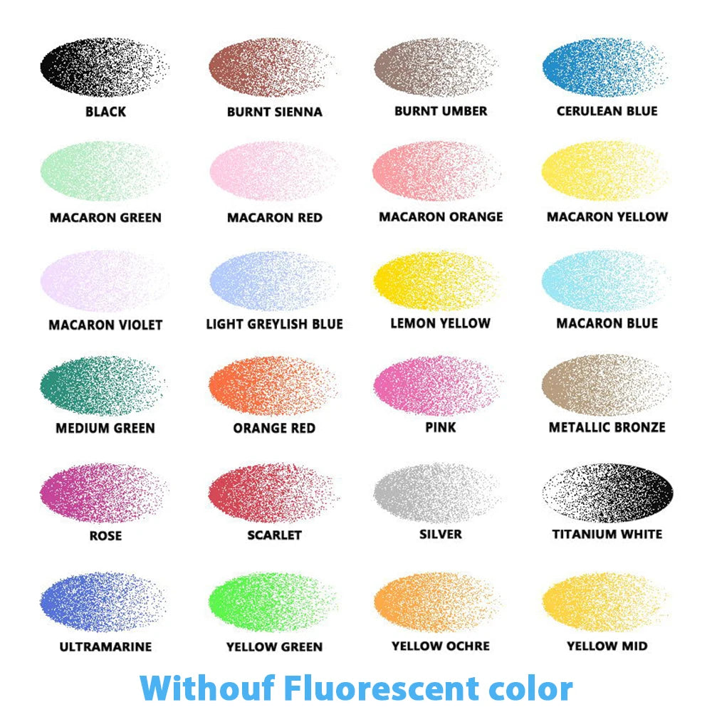 Airbrush Paint Set – 12/24 Colors Water-Based Acrylic Spray Paint (30ml) for DIY Nails, Model & Art Painting Kit